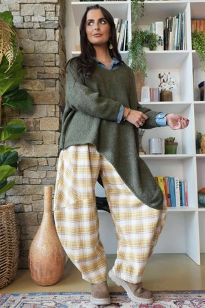 Big Softie Super Slant Knit Jumper Deep Khaki /17=